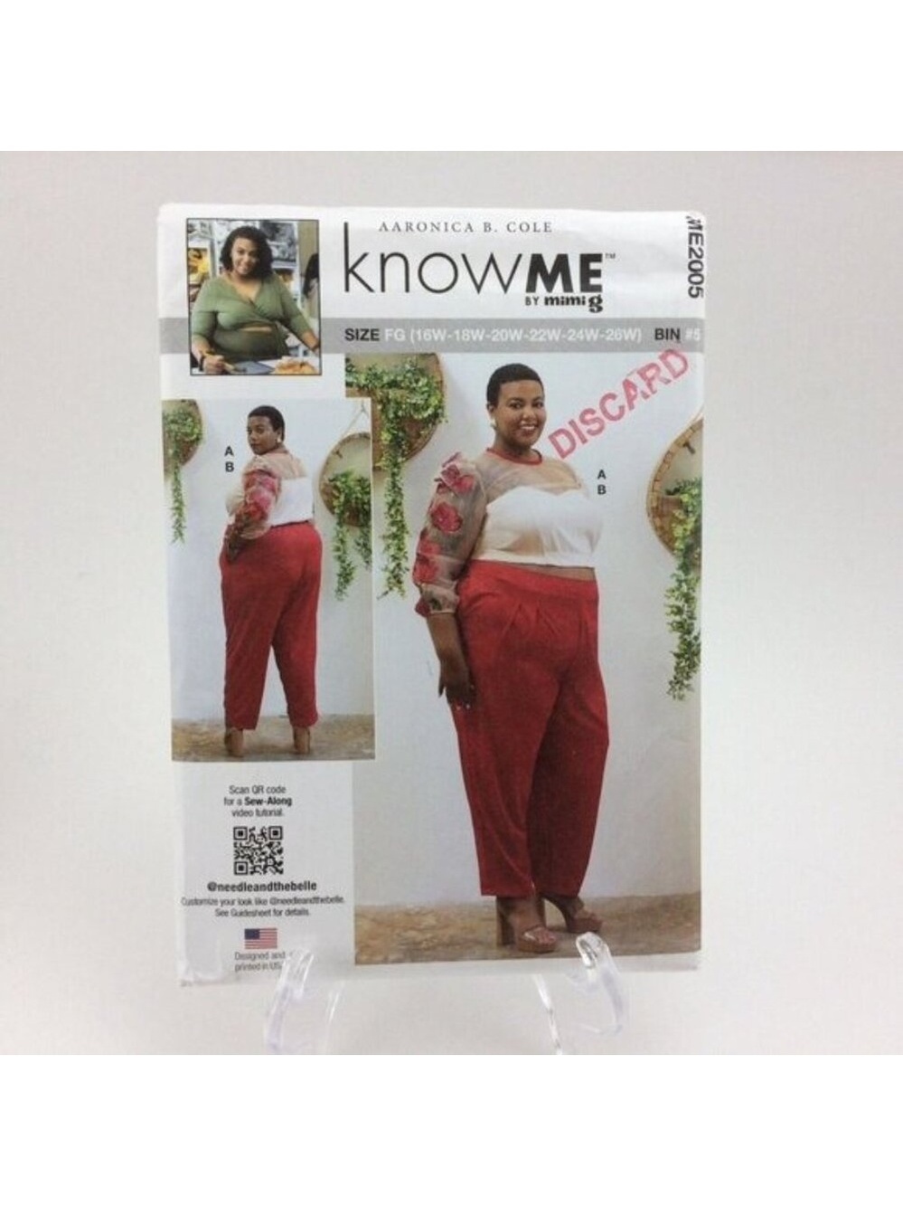 Know Me Womens Top and Pants Sewing Pattern ME2005 Uncut Aaronica Cole 16W-26W